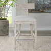 Idris White Counter Stool, Counter & Bar Stool by Uttermost, 20" width x 38" height x 22.5" depth thumbnail 4