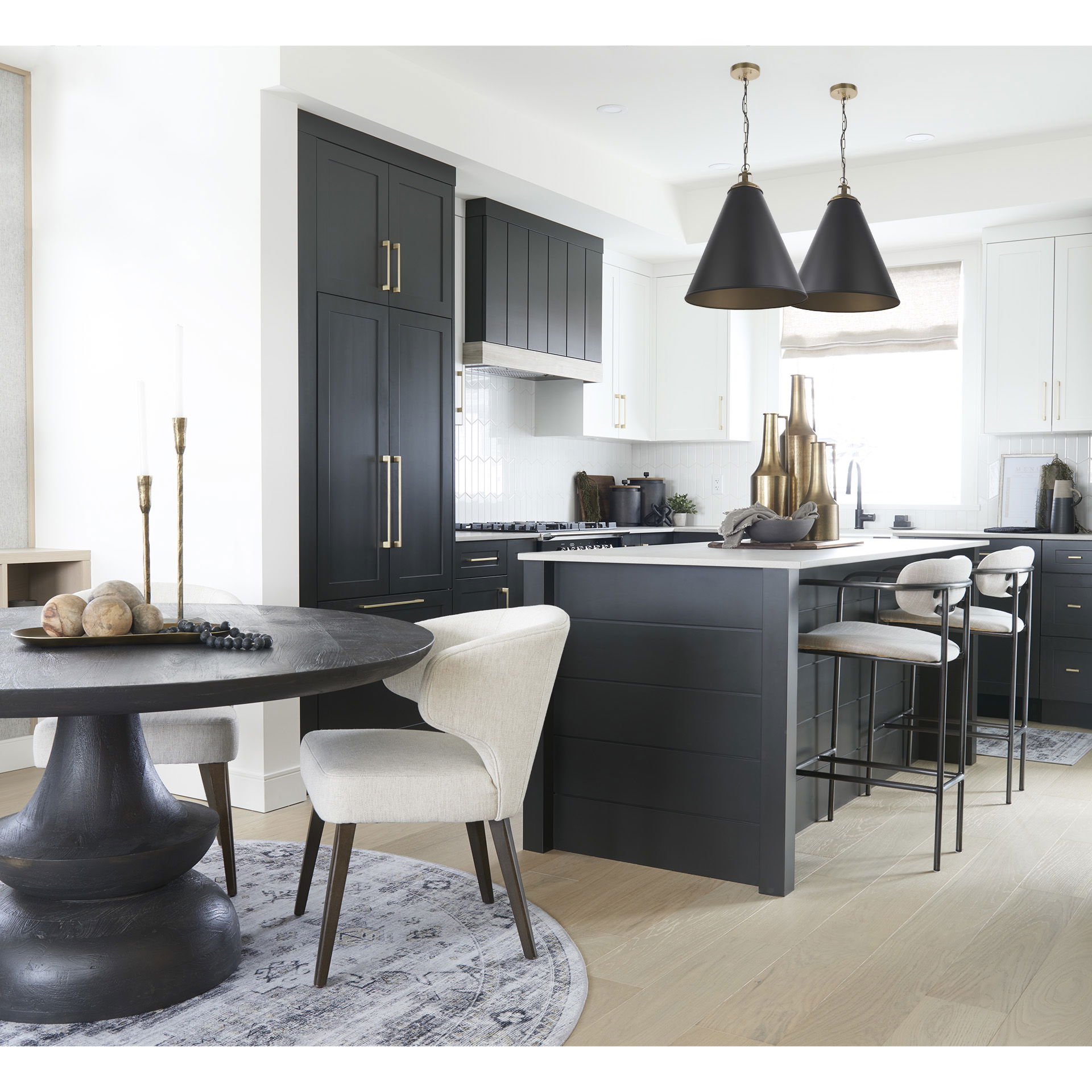 Niles 22.5L x 24.0W x 32.0H Cream Fabric Seat with Dark Brown Wooden Legs Wingback Dining Chair, by Mercana, 21.65" length x 25" width x 31.89" height View 3