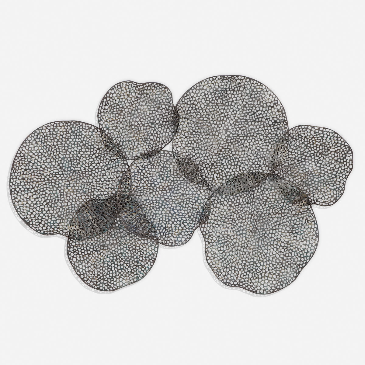 Ripley Metal Leaf Wall Art, by Uttermost, 3'11" width x 2'7" height x 3" depth View 1