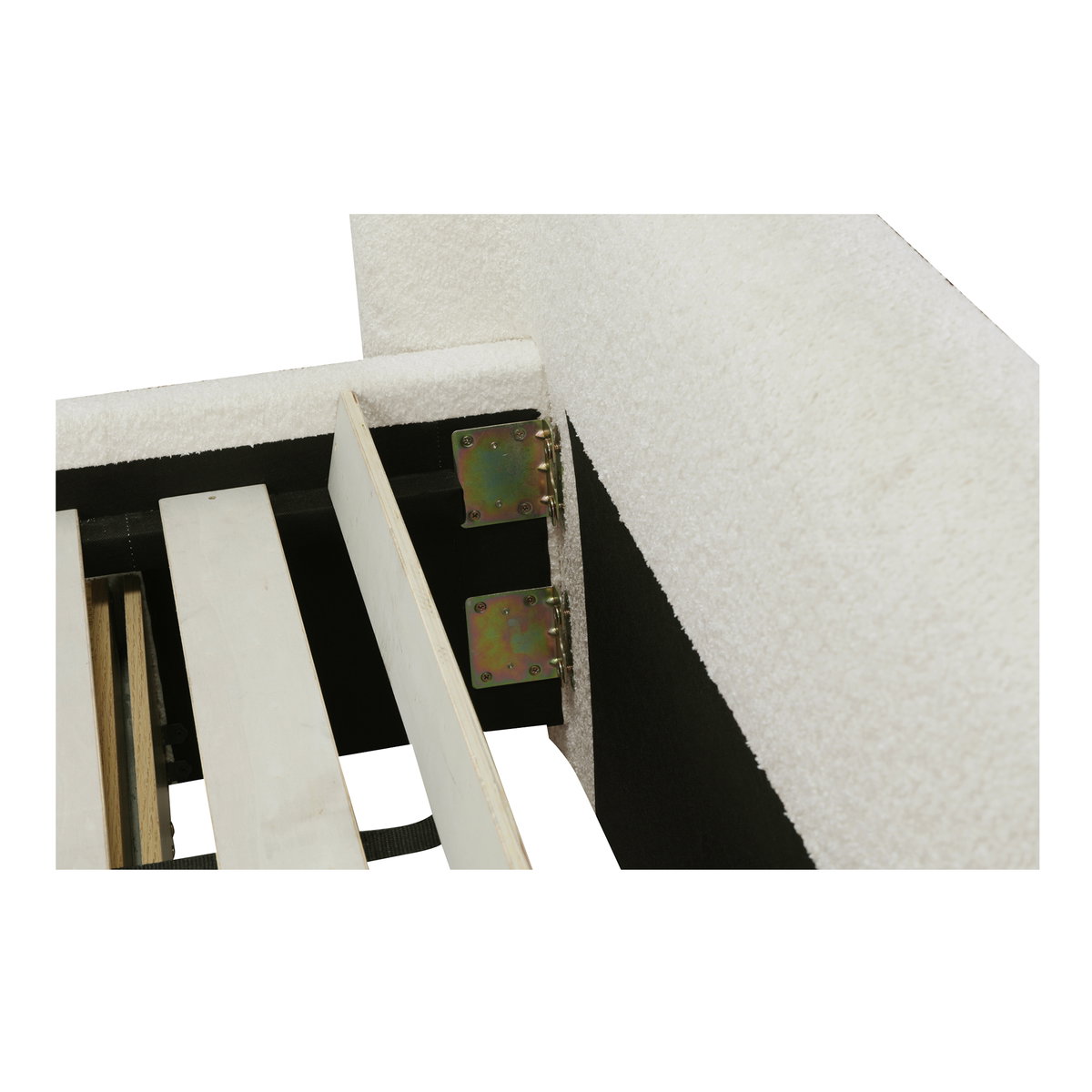 Sophia Queen Storage Bed Cream, by Moe's Home, 6'4" width x 4'7" height x 7'7" depth View 11