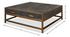 Gideon Shagreen Sq.Coffee Table Ant.Grey, by Sarreid, 4' length x 4' width x 1'5" height thumbnail 12