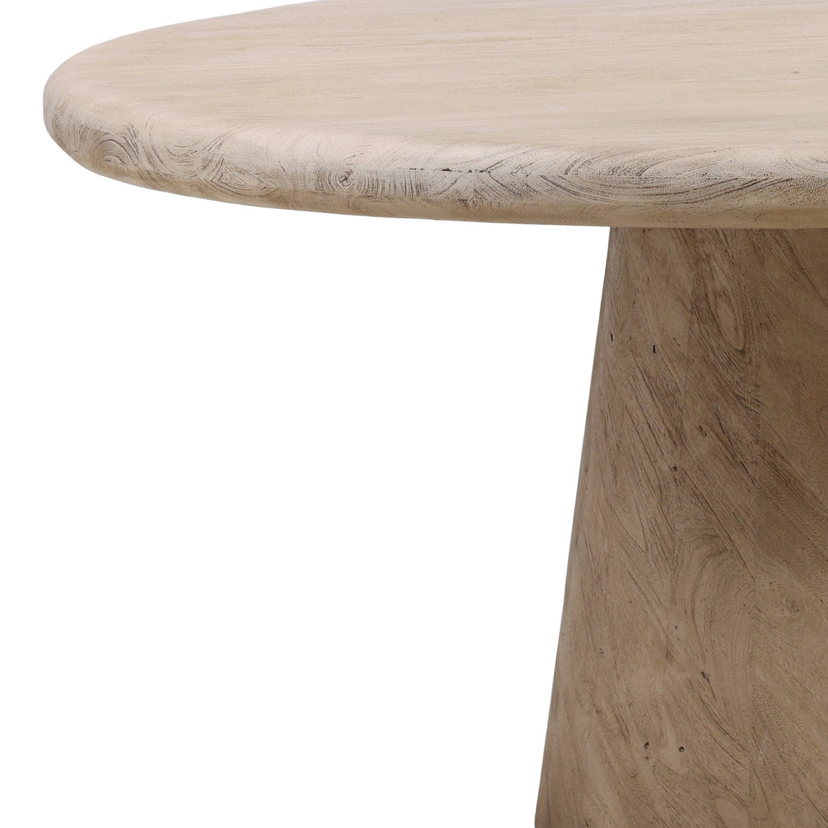 Marci Dining Table Weathered Natural Round, by Dovetail, 60" width x 30" height x 60" diameter x 60" depth View 2