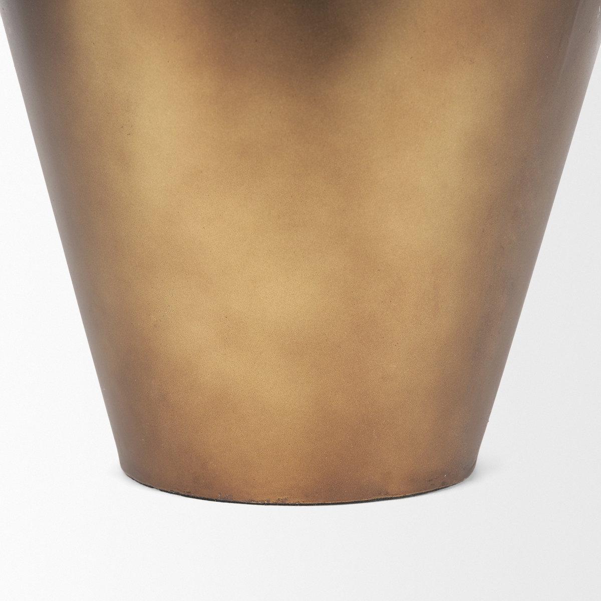 Perrin Small Brushed Gold Metal Decorative Vase, by Mercana, 8.5" length x 8.5" width x 12" height View 12