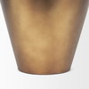 Perrin Small Brushed Gold Metal Decorative Vase, by Mercana, 8.5" length x 8.5" width x 12" height thumbnail 12