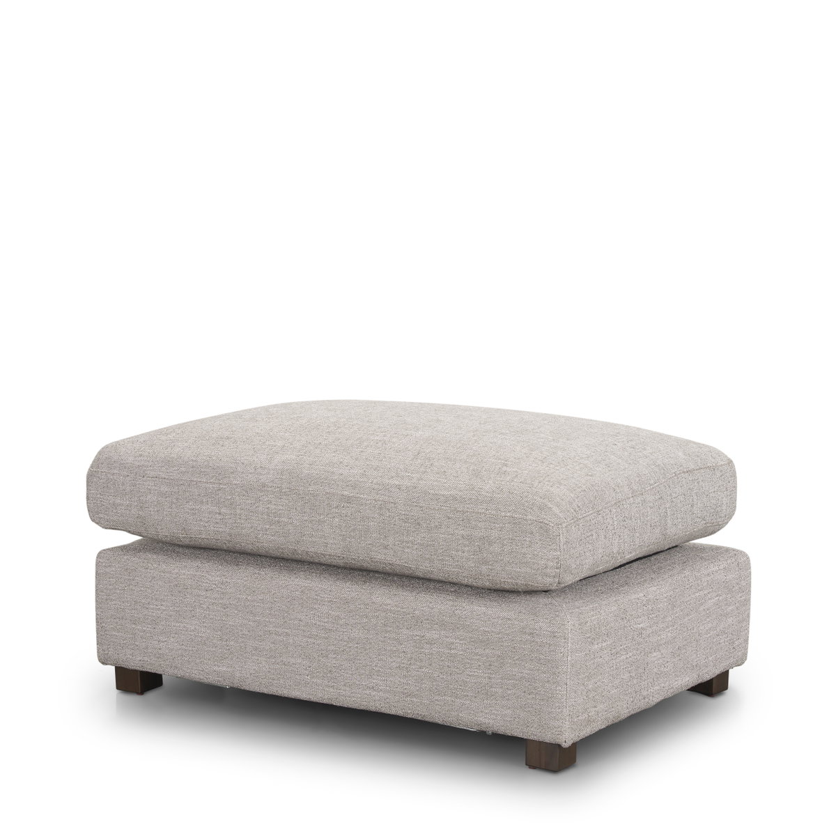 Halston Small Ottoman Light Gray Performance Fabric, Sectional Sofa by Mercana, 38.5" length x 26.5" width x 19" height View 1