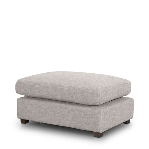 Halston Small Ottoman Light Gray Performance Fabric