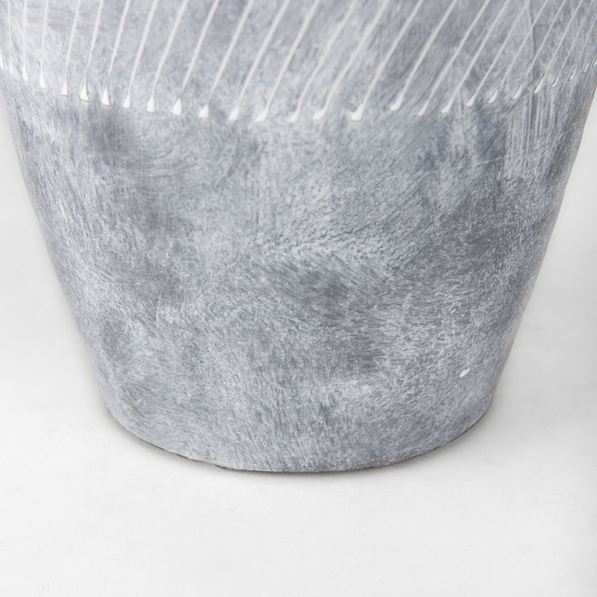 Blume 16.5H Off-White with Gray Textured Vase, by Mercana, 8.27" length x 8.27" width x 16.54" height View 8