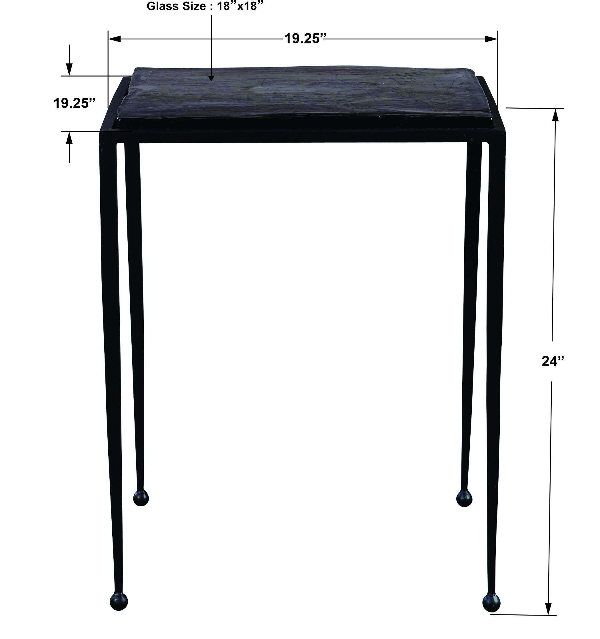 Wavelet Iron Side Table large image 