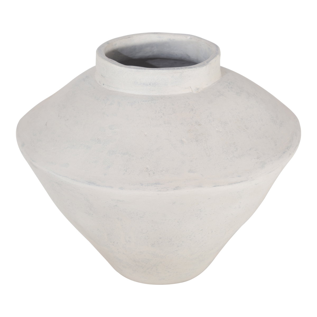 Raja Large Decorative Vessel Beige, Vase by Moe's Home, 18" width x 14" height x 18" depth View 2
