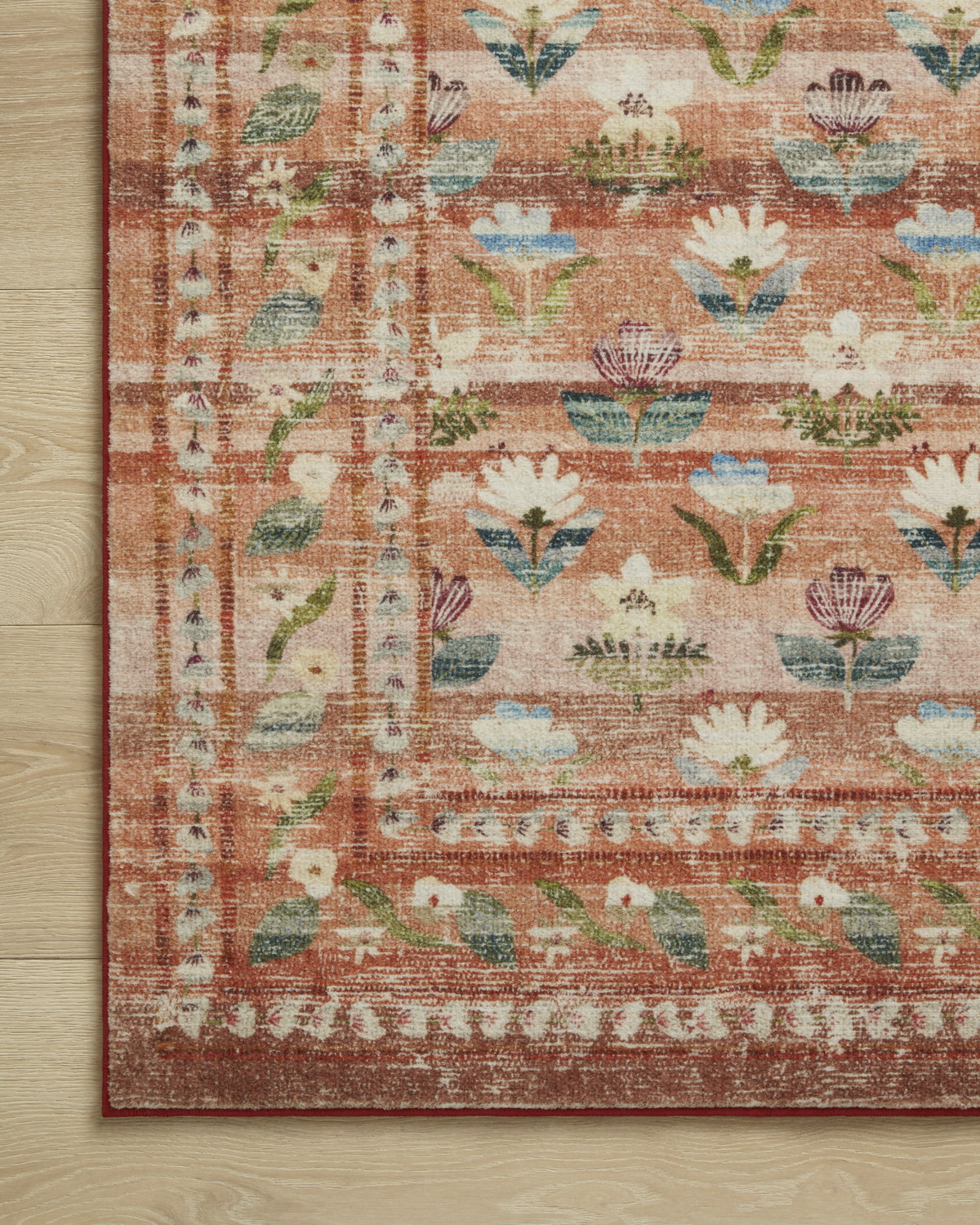 Rifle Paper Co. x Loloi Courtyard Rug, 2'6" length x 9'6" width View 7