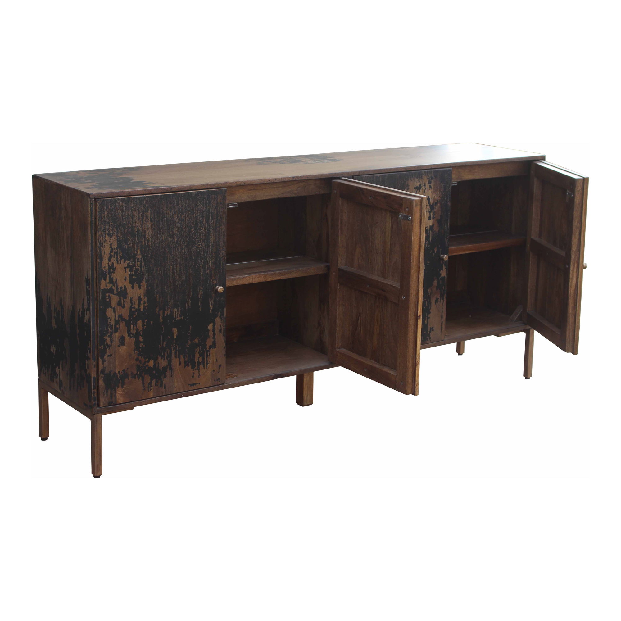 Artists Sideboard Large Black, Cabinets & Sideboard by Moe's Home, 71" width x 33.5" height x 16" depth View 3