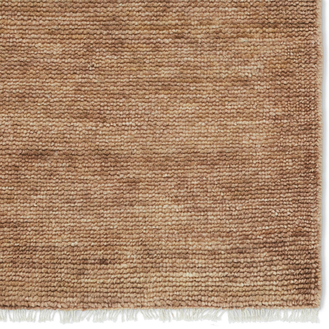 Jaipur Living Origin SAG06 Handknotted Solid Light Brown Area Rug (12'x15') large image 