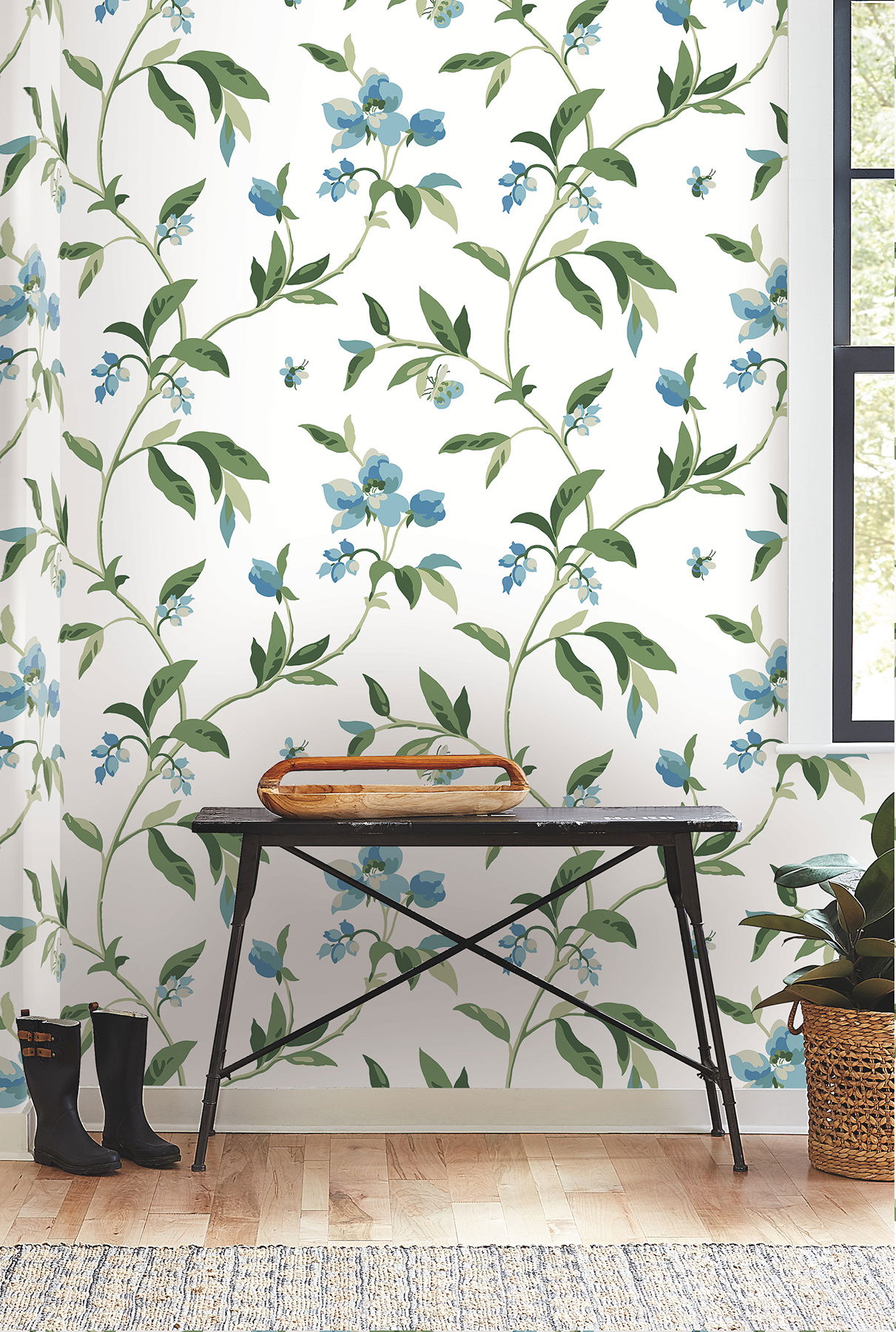 Springtime Blue & Green Wallpaper large image 