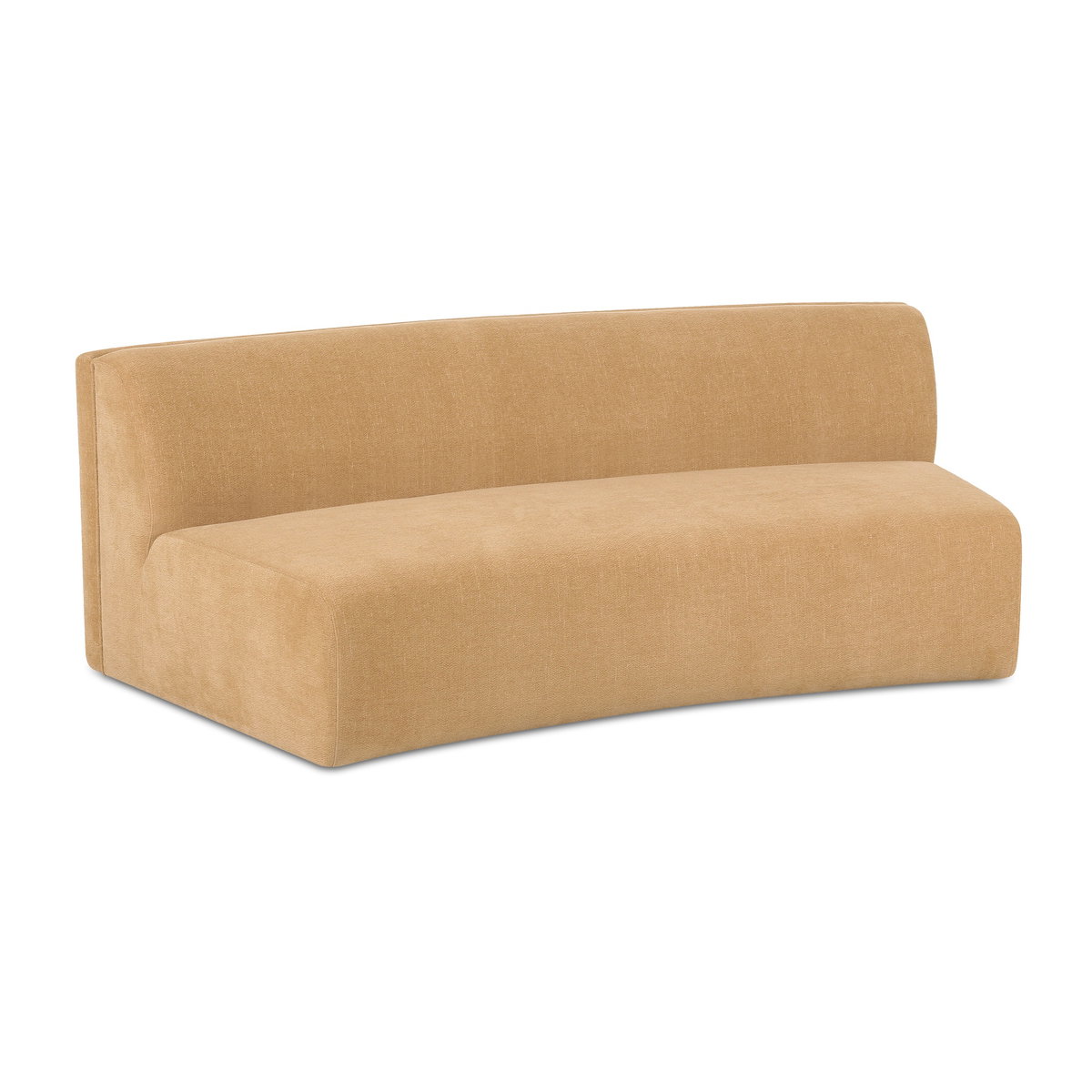 Naomi Concave Sofa Golden Yellow, Sectional Sofa by Moe's Home, 80.7" width x 28.3" height x 39" depth View 2