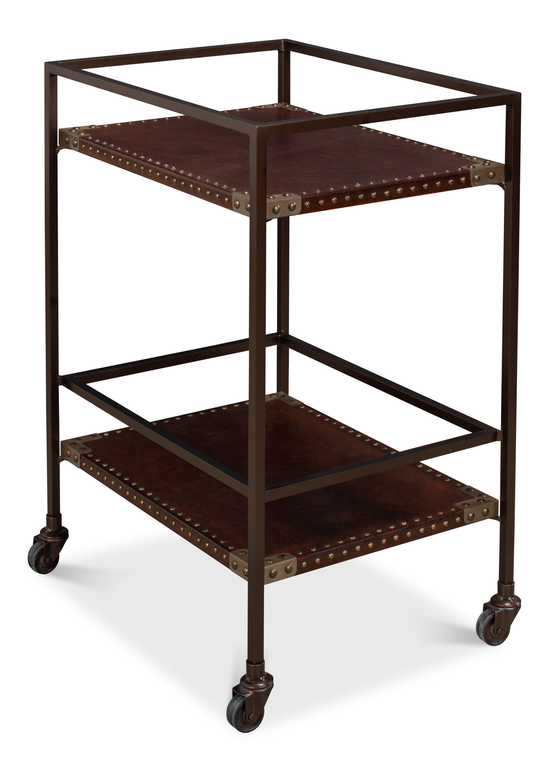 Trolley Side Table, Wine & Liquor Accessorie by Sarreid, 18" length x 14" width x 25" height View 4