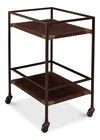 Trolley Side Table, Wine & Liquor Accessorie by Sarreid, 18" length x 14" width x 25" height thumbnail 4