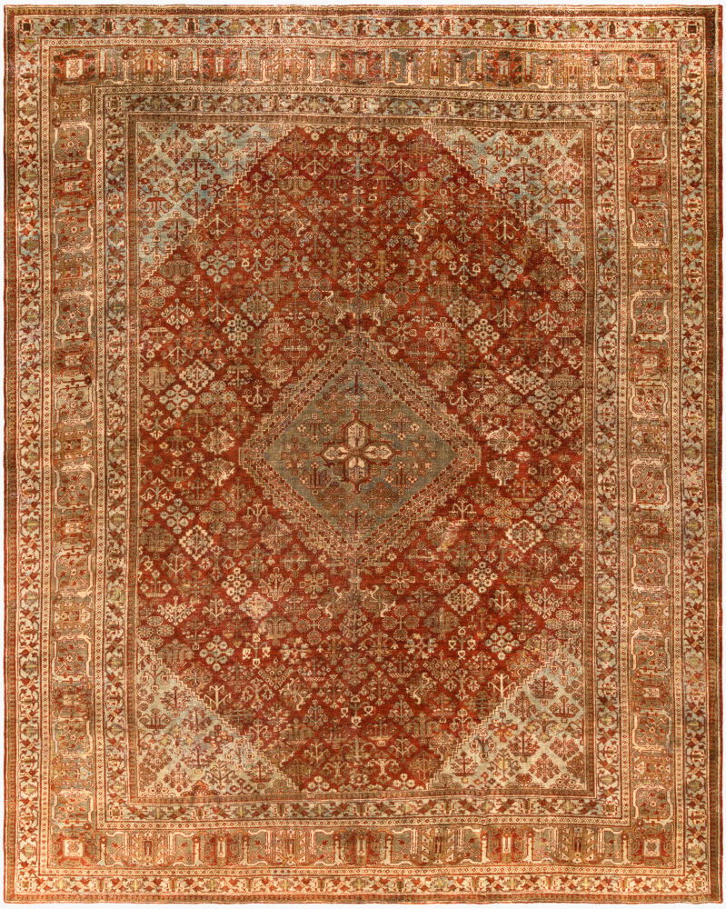 Antique One of a Kind Handmade Rug, by Surya, 13'1" length x 10'7" width