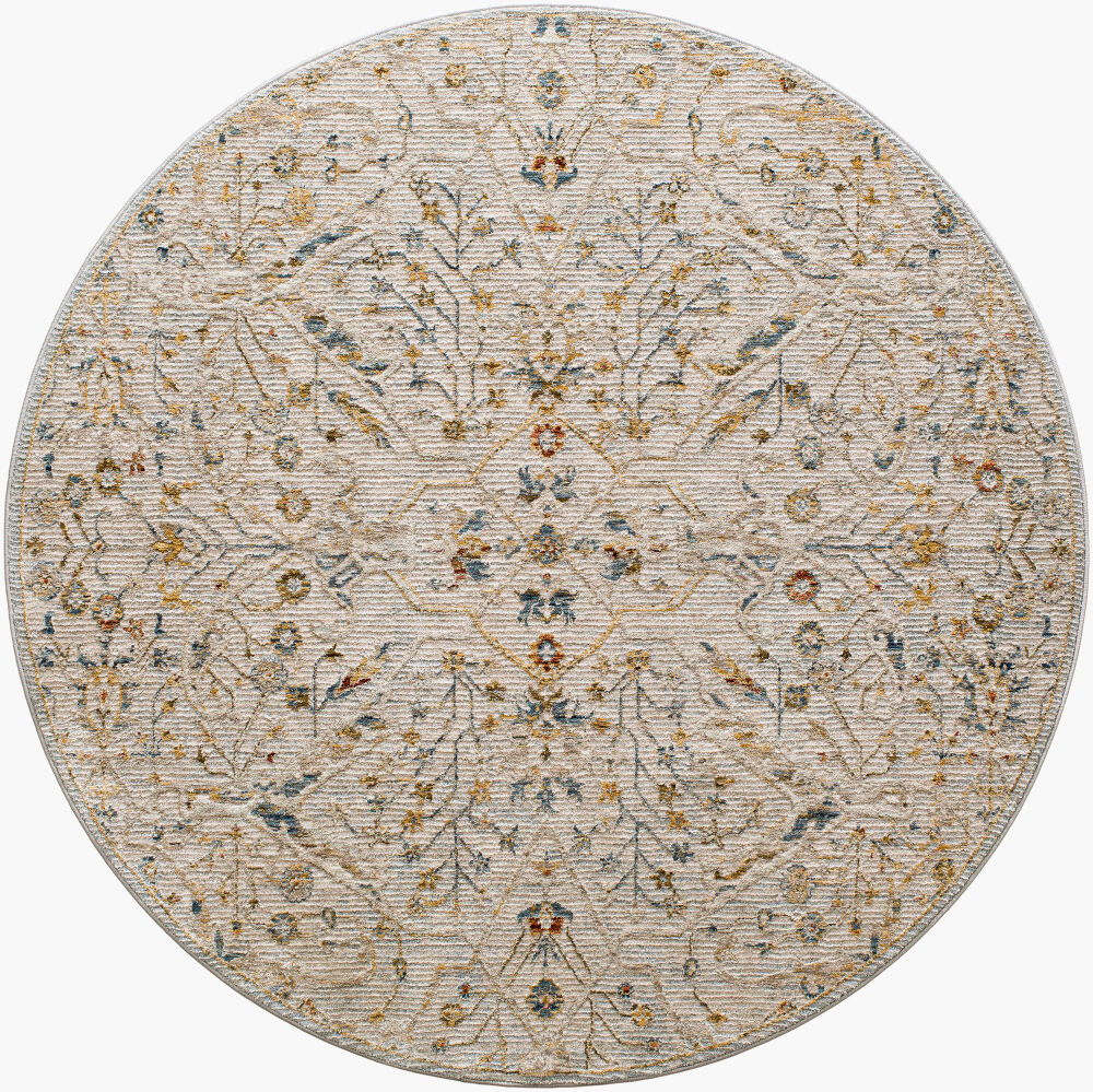 Reina Machine Woven Rug, by Surya, 5'2.99" length x 5'2.99" width