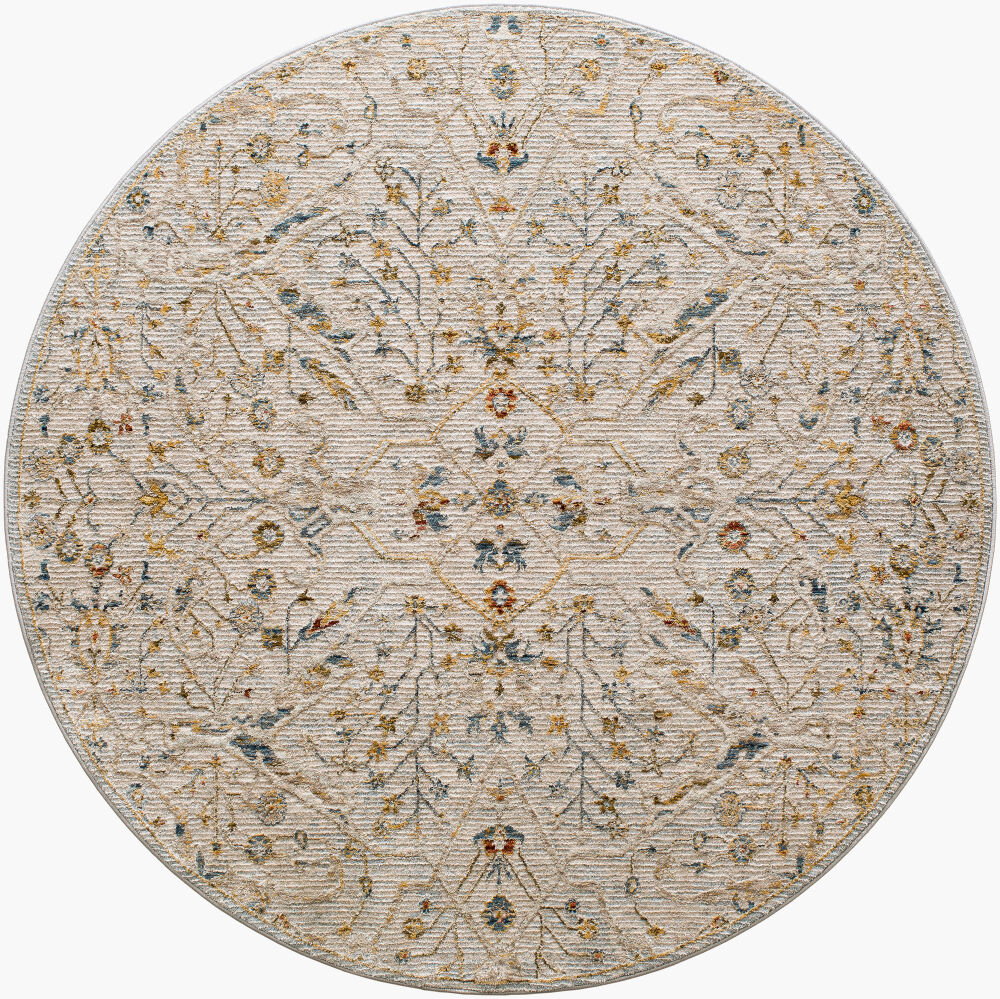 Reina Machine Woven Rug, by Surya, 5'2.99" length x 5'2.99" width