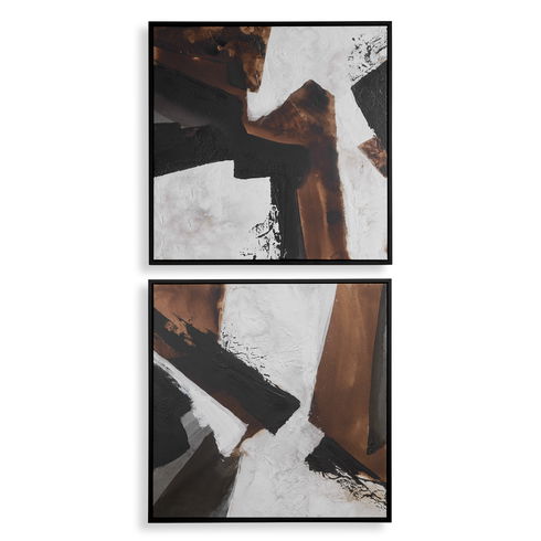 Tactile Inspiration Framed Abstract Art, S/2