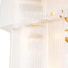 Chandelier Giardano Clear And Frosted Glass Antique Brass Finish, by Eichholtz USA, 24.8" width x 39.37" height x 24.8" depth thumbnail 8