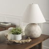 Mehdi Cream Ceramic Table Lamp, by Mercana, 18" length x 18" width x 25.3" height thumbnail 2