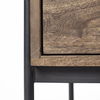Glenn I 20L x 21W x 24H Dark Brown Wood with Black Iron Frame Square End/Side Table thumbnail 12