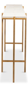 Shagreen Console Table  Osprey White, by Sarreid, 1'2" length x 5' width x 2'10" height thumbnail 4