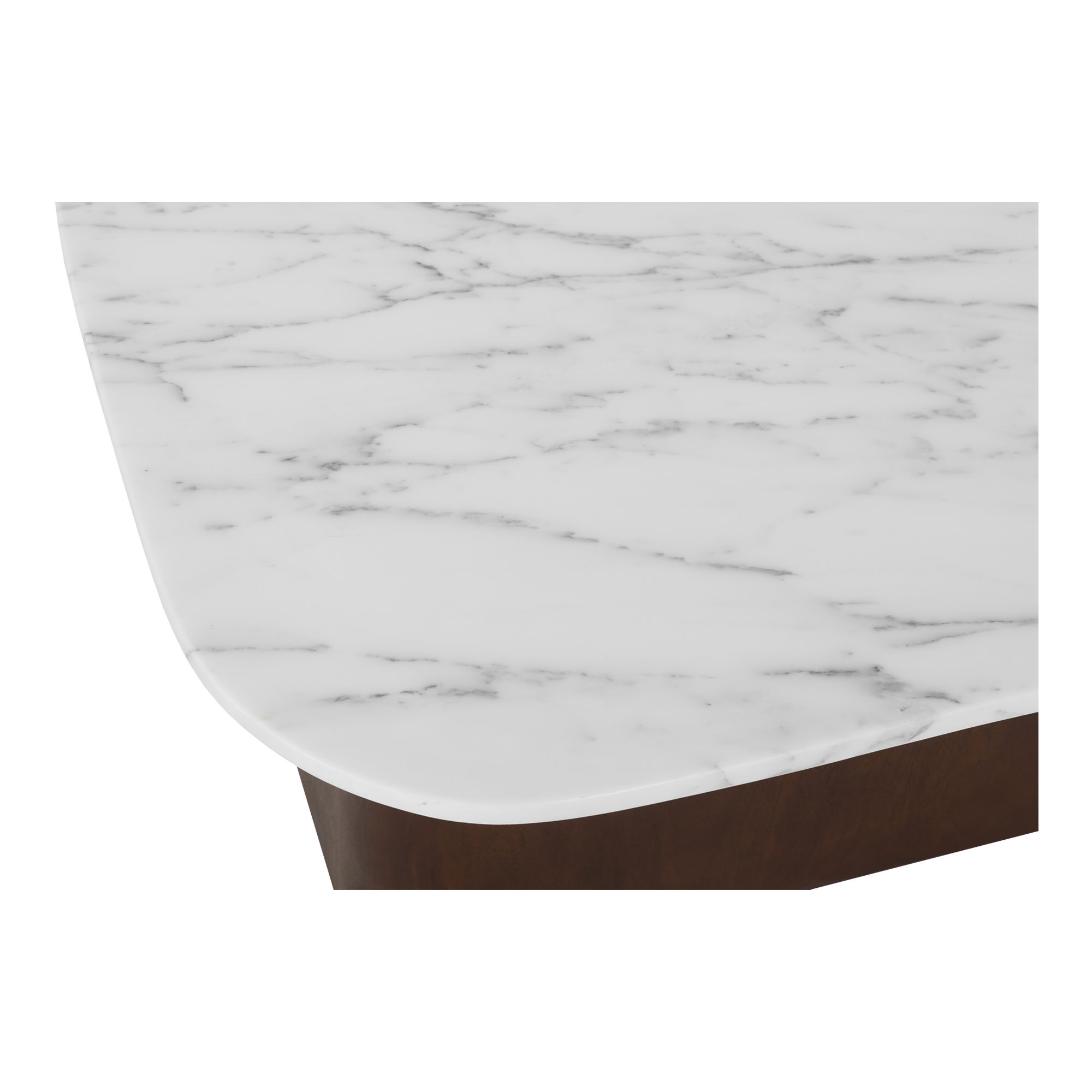 Dash Accent Table White Calacatta Marble, Side & End Table by Moe's Home, 24" width x 22" height x 24" depth View 4