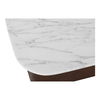 Dash Accent Table White Calacatta Marble, Side & End Table by Moe's Home, 24" width x 22" height x 24" depth thumbnail 4