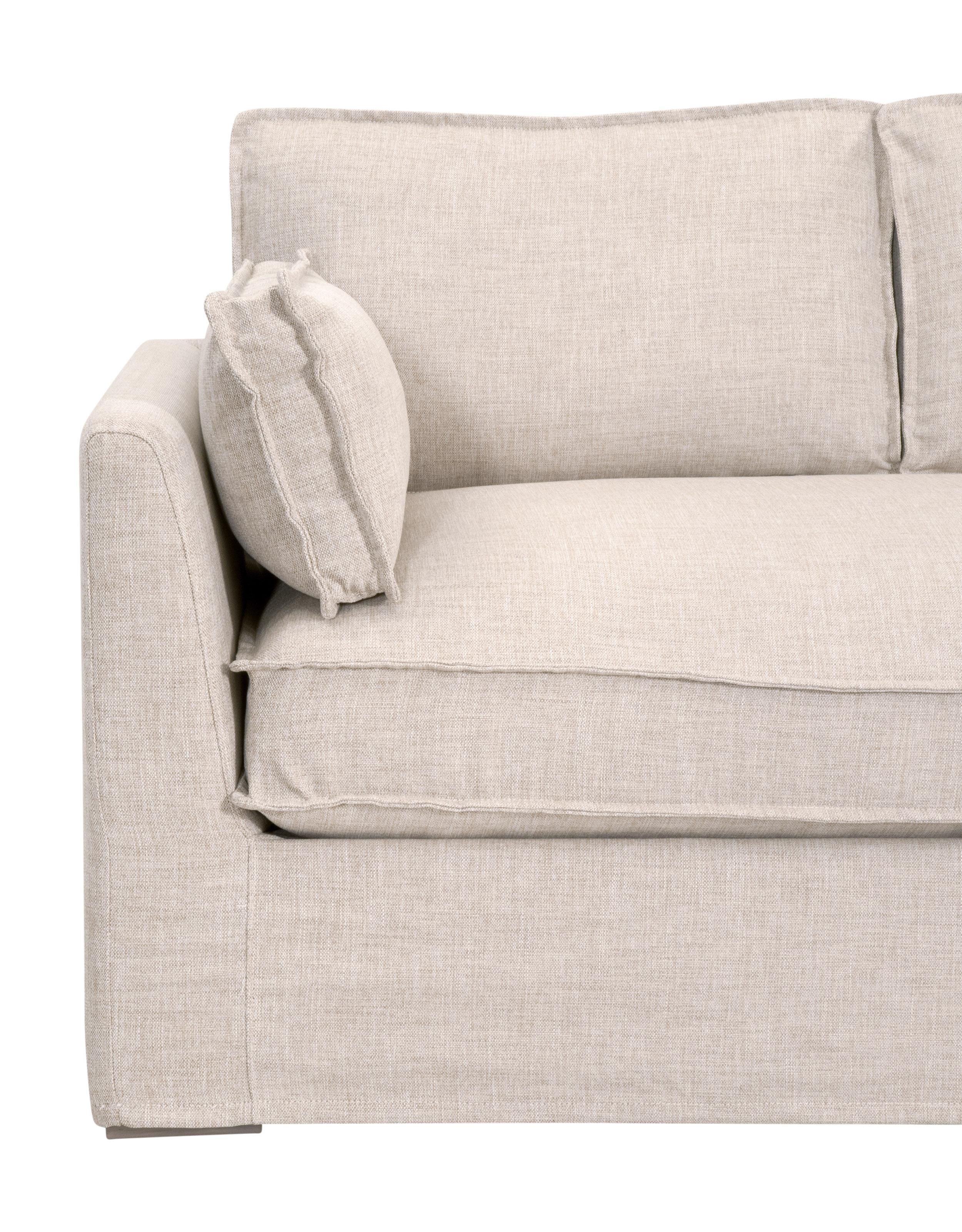 Thea Outdoor 90' Taper Arm Slipcover Sofa large image 