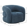 Junie Blue Swivel Barrel Chair, Accent Chair by Uttermost, 34.5" width x 29" height x 33" depth thumbnail 3