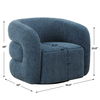 Junie Blue Swivel Barrel Chair, Furniture by Uttermost, 34.5" width x 29" height x 33" depth thumbnail 3