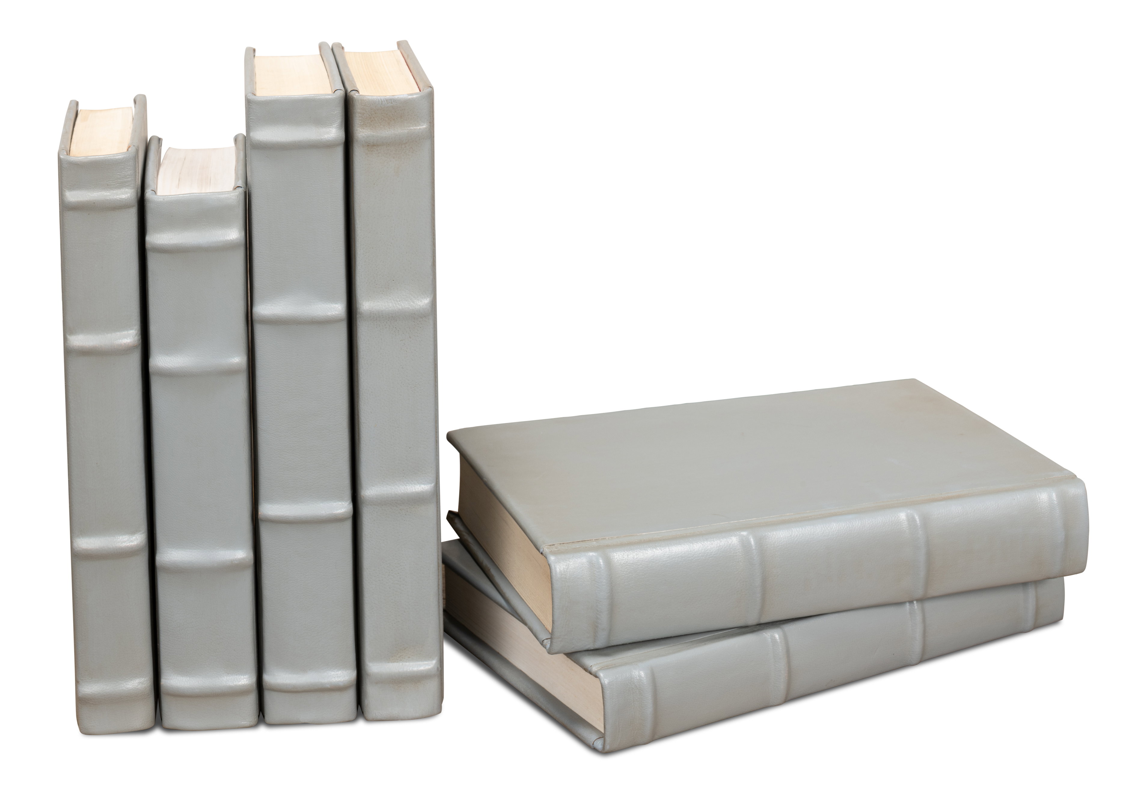 Books, Set Of 12, Antique Grey, Decor by Sarreid, 7" length x 1" width x 5" height View 7