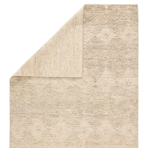 Jaipur Living Dentelle Handknotted Geometric Beige Area Rug