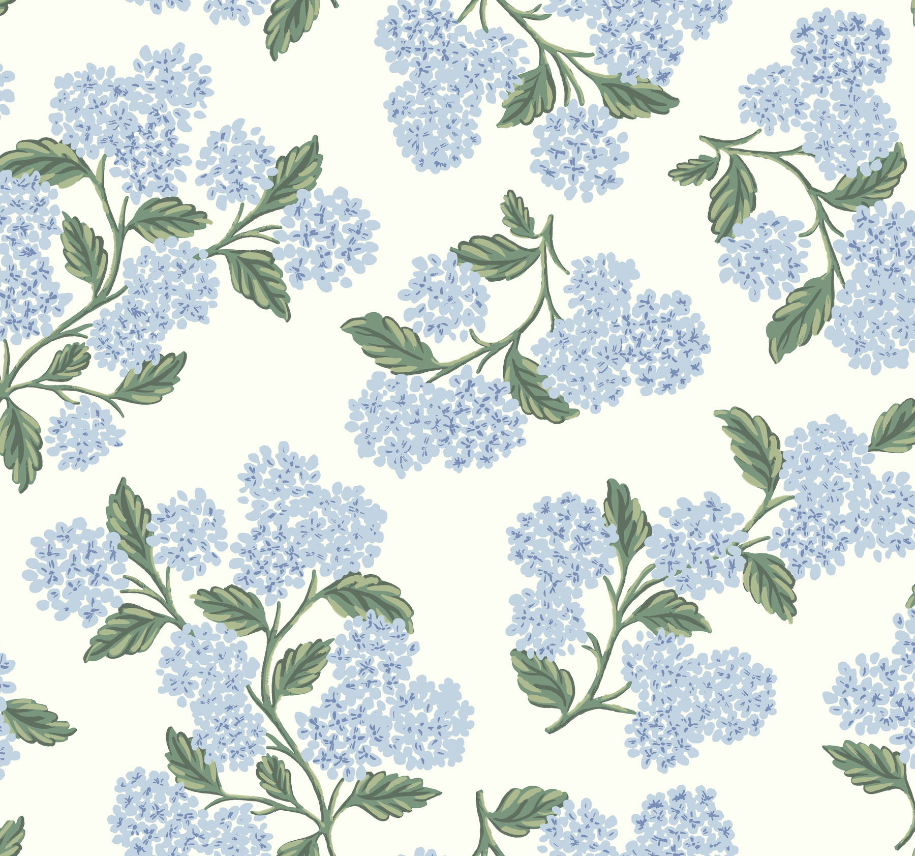 Hydrangea Blue & White Wallpaper large image 