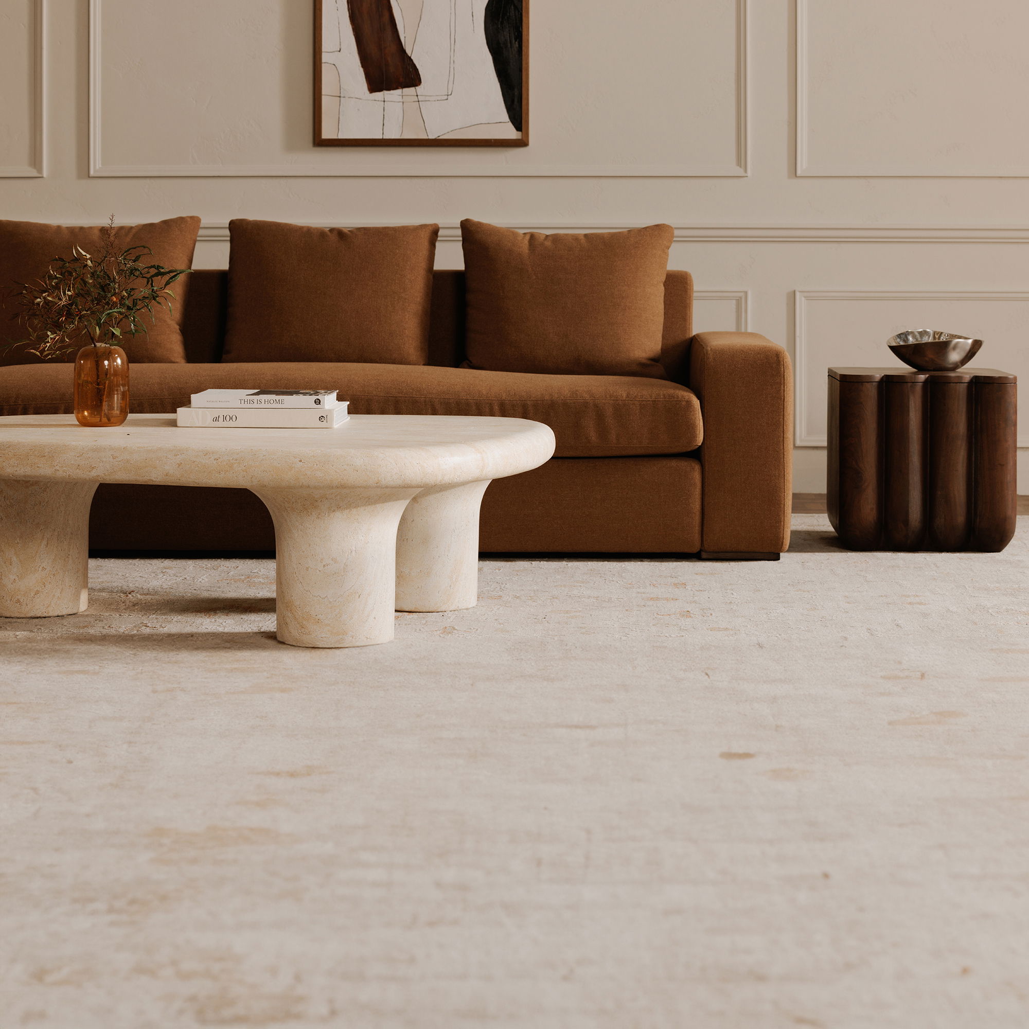 Forde Decorative Bowl Silver, Trays & Platter by Moe's Home, 11" width x 4.5" height x 7" depth View 6