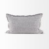 Thais 13x21 Gray Fabric Fringed Decorative Pillow Cover, by Mercana, 13" length x 21" width x 0.2" height thumbnail 8