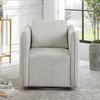 Corben White Swivel Armchair, Accent Chair by Uttermost, 30" width x 30" height x 30" depth thumbnail 10