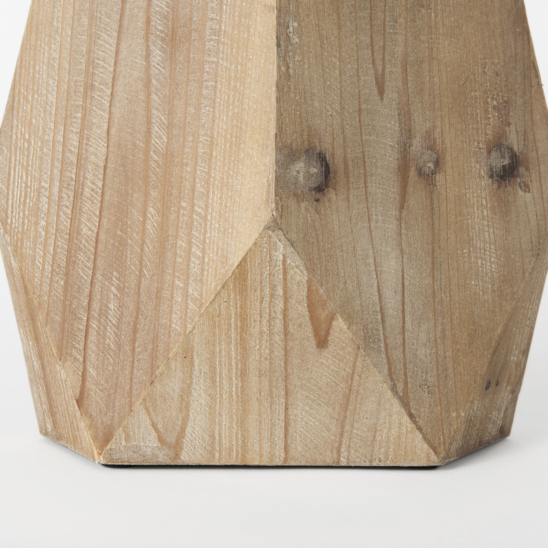 Allen III Tall Natural Wooden Base Oval Vase large image 
