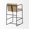 Stamford 36' Total Height Light Beige Upholstered Seat with Wood Back, Metal Frame Counter Stool thumbnail 7