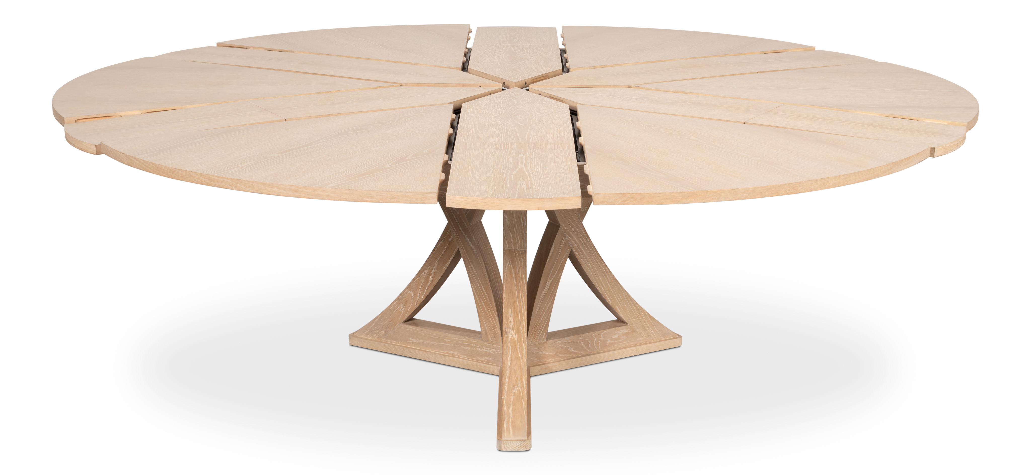 Casual Jupe Dining Table,Bleached Oak,M, by Sarreid, 55" length x 55" width x 30" height View 11