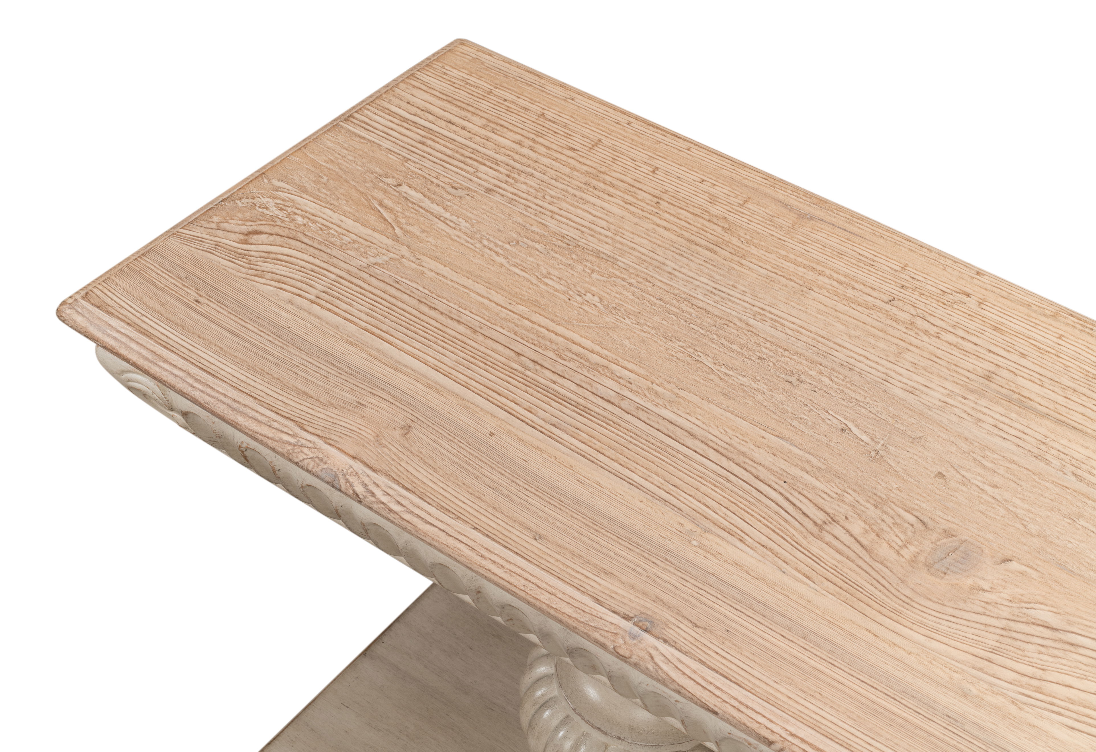 Hugo Console, Stone Grey W/Natural Top, Console Table by Sarreid, 74" length x 20" width x 31" height View 11