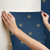 Star Splendor Navy & Metallic Gold Peel & Stick Wallpaper thumbnail 11