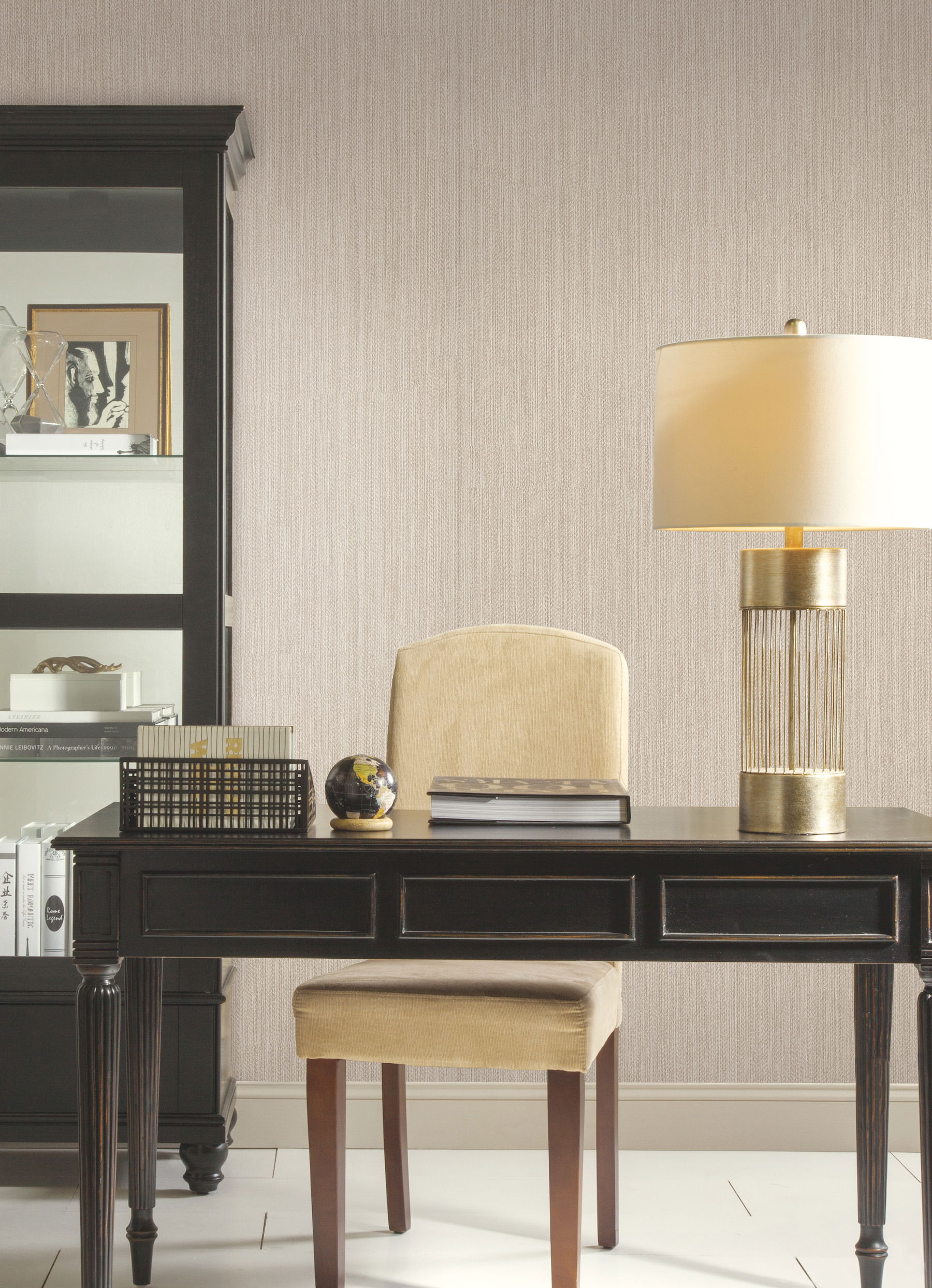 Chevron Channel Brown Wallpaper large image 