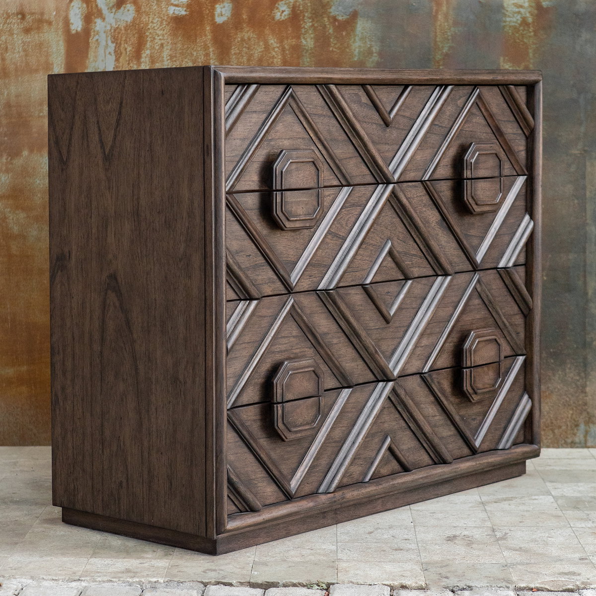 Mindra Drawer Chest, Cabinets & Chest by Uttermost, 43" width x 36" height x 18" depth View 8