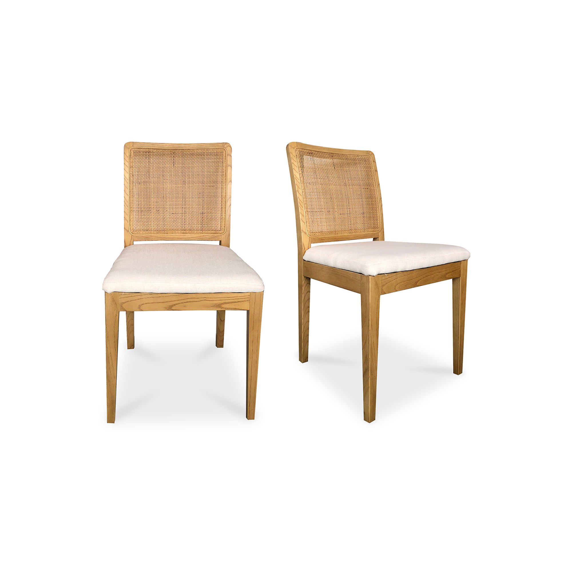 Orville Dining Chair Natural - Set Of Two, by Moe's Home, 18.5" width x 33" height x 16.5" depth View 2