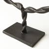 Rizwan (Large) Black Aluminum Braided Circular Object, Decorative Object by Mercana, 18.5" length x 3.3" width x 23" height thumbnail 8