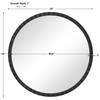 Dandridge Round Industrial Mirror, by Uttermost, 34" width x 34" height x 1" depth thumbnail 3