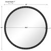 Dandridge Round Industrial Mirror, by Uttermost, 34" width x 34" height x 1" depth thumbnail 3